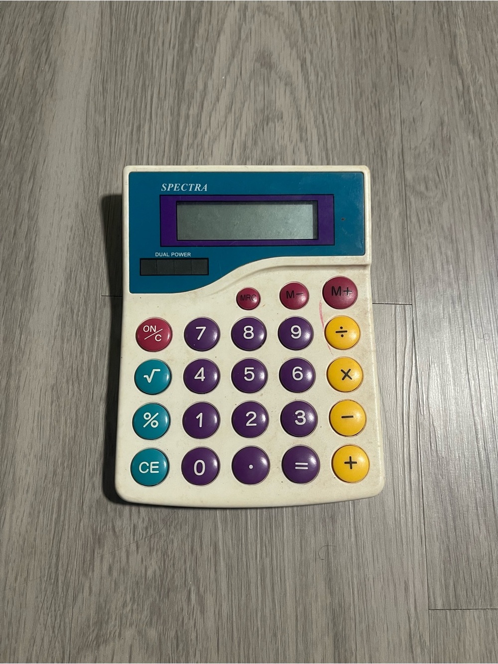 Spectra Vintage Colorful Button Calculator